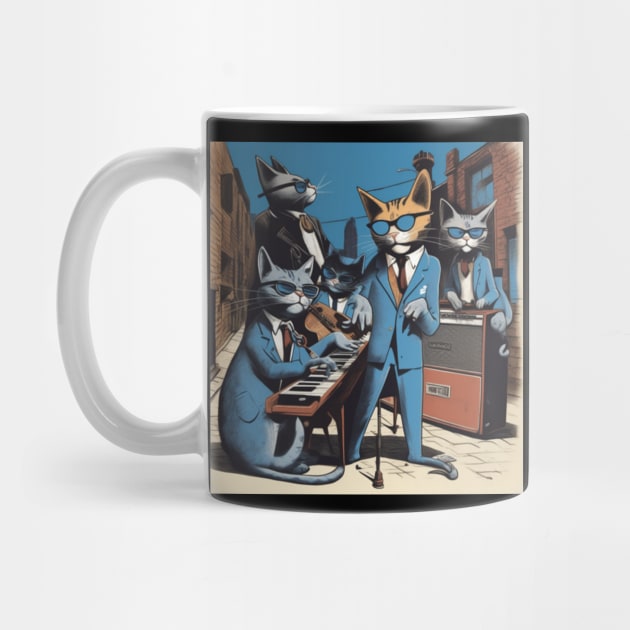 Jeffy and The Alley Cats, a Blues Band from the 1960’s made up of cats by canpu